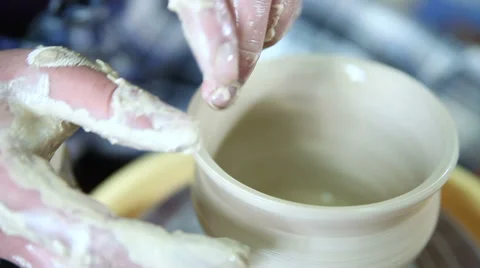 The potter makes clay vessel Stock-Footage 65000587