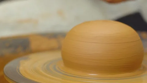 Potter makes a jug Stock Footage 95884969