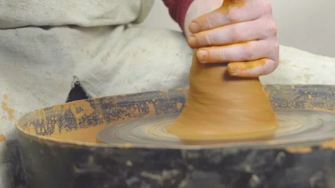 Potter makes a jug 스톡 동영상 96675128