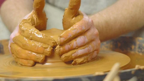 Potter makes a jug Video stock 97690064