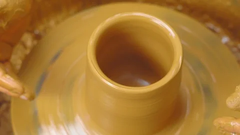 Potter makes a jug Stock Footage 101570942