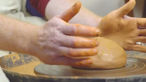 Potter makes a jug Video stock 102649063