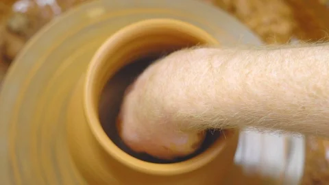 Potter makes a jug Stock Footage 103920616