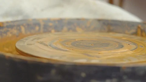 Potter makes a jug Stock Footage 106231384