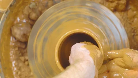 Potter makes a jug Stock Footage 108210816