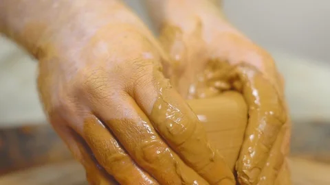 Potter makes a jug Stock Footage 108212394