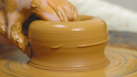 Potter makes a jug Stock Footage 112705479
