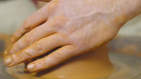 Potter makes a jug Stock Footage 113897809