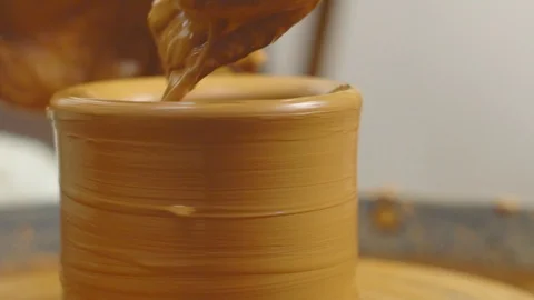 Potter makes a jug Video stock 113897866
