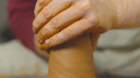 Potter makes a jug Stock Footage 113897871