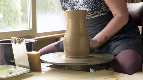 The potter makes a vase Stock-Footage 97778186