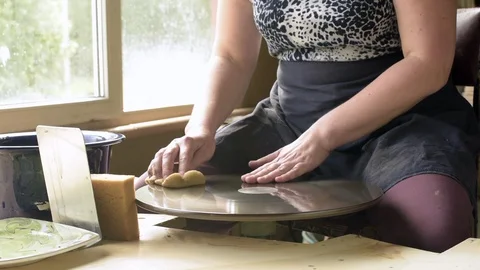 The potter makes a vase Stock Footage 97778202