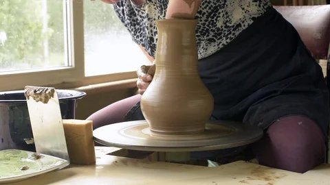 The potter makes a vase Stock Footage 97778219
