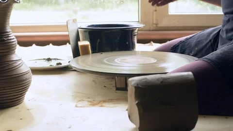 The potter makes a vase Stock Footage 97779199