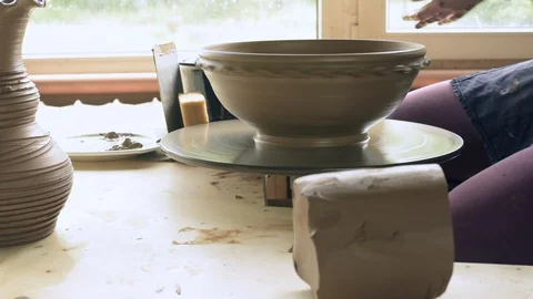 The potter makes a vase Stock Footage 97779900