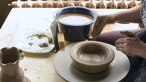 The potter makes a vase Stock Footage 97780320