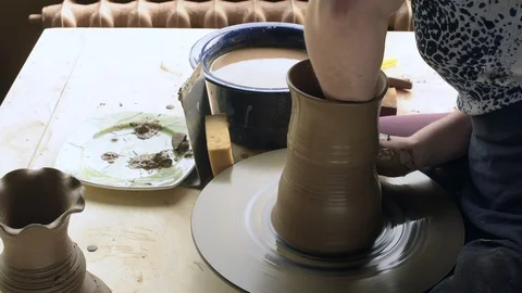 The potter makes a vase Stock-Footage 97780817