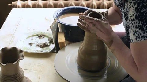 The potter makes a vase Stock-Footage 97780818