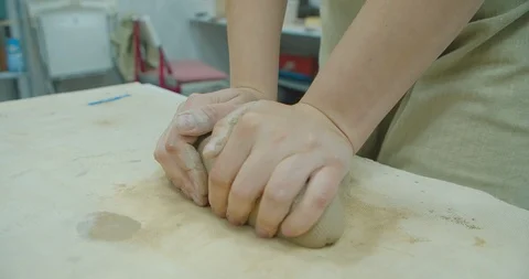 Potter. Pottery workshop. Potter's wheel. Ceramic. Stock Footage 108271245