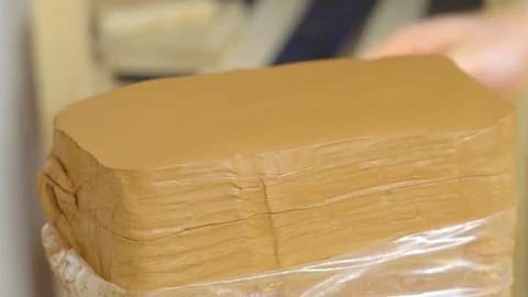 The Potter prepares the clay Stock Footage 95885073