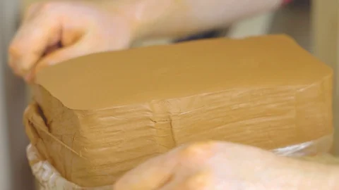 The Potter prepares the clay Stock Footage 96336449