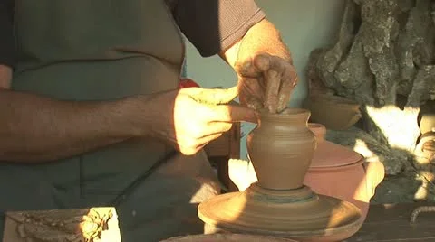 Potter at work 6 Stock Footage 11332813