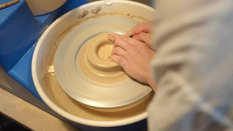 Potter at work. Clay and ceramics Stock Footage 128189476