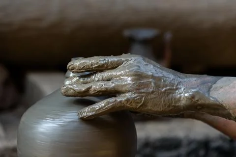 Potter at work Foto stock