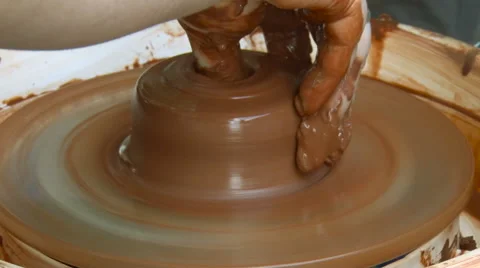 Potter Work Process. Closeup Stock Footage 65441445