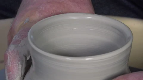 Potter working with clay Video stock 58783779