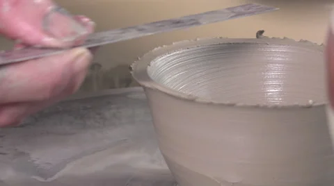 Potter working with clay Video stock 58784898