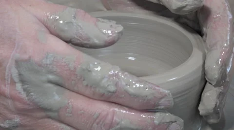 Potter working with clay Video stock 58786058