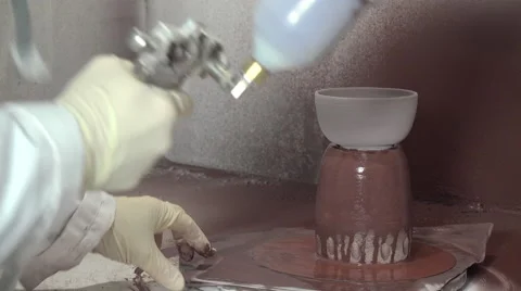 Potter working with clay 스톡 동영상 58791631