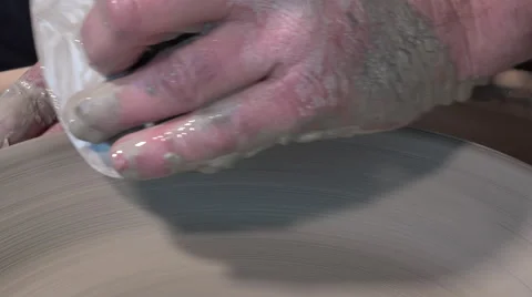 Potter working with clay Video stock 58799950