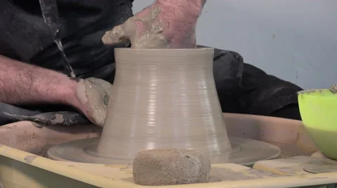 Potter working with clay Video stock 58800441