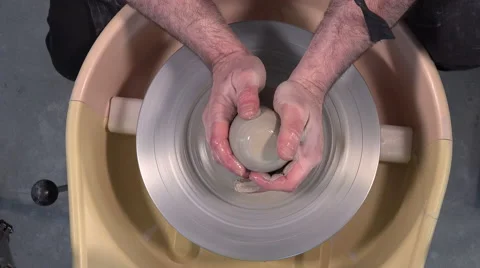 Potter working with clay time lapse Video stock 58799052