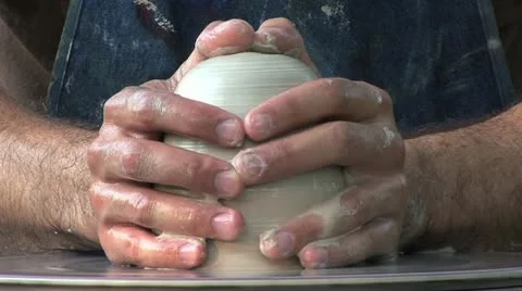 Potters Closeup Long Play Stock Footage 11324459