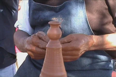 Potters hands Stock Footage 116887