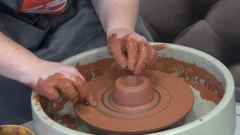 Potter's wheel Stock Footage 93835976
