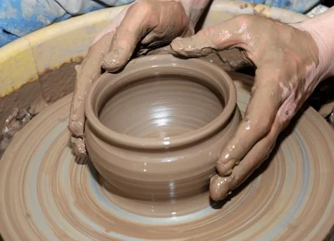 Potter's wheel Stock Photos