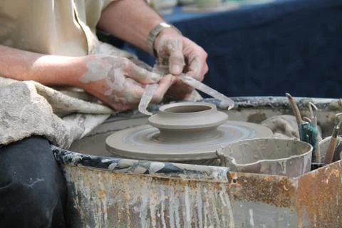 Potters Wheel. Stock Photos