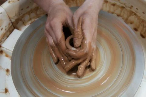 Potter's wheel Stock Photos