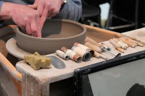 Potters Wheel. Stock Photos