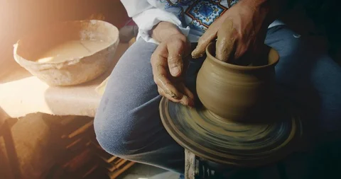 Potter's Wheel in Work Stock-Footage 109066375