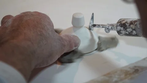 Pottery and porcelain - work progress Stock Footage 82627042