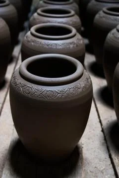 Pottery background Stock Photos
