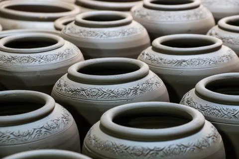 Pottery background Stock Photos