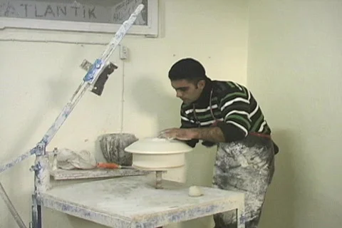 Pottery being made in Turkey Stock Footage 110191