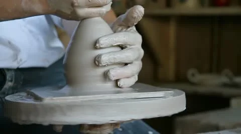 Pottery bowl Stock Footage 10756565