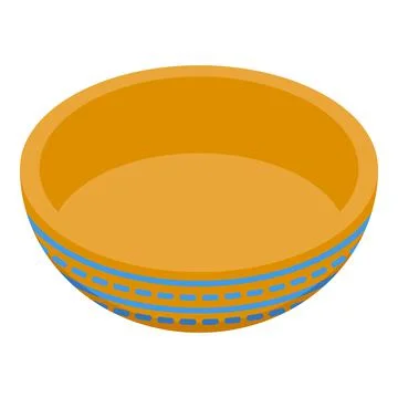 Pottery bowl icon isometric vector. Hobby class Illustrazione stock